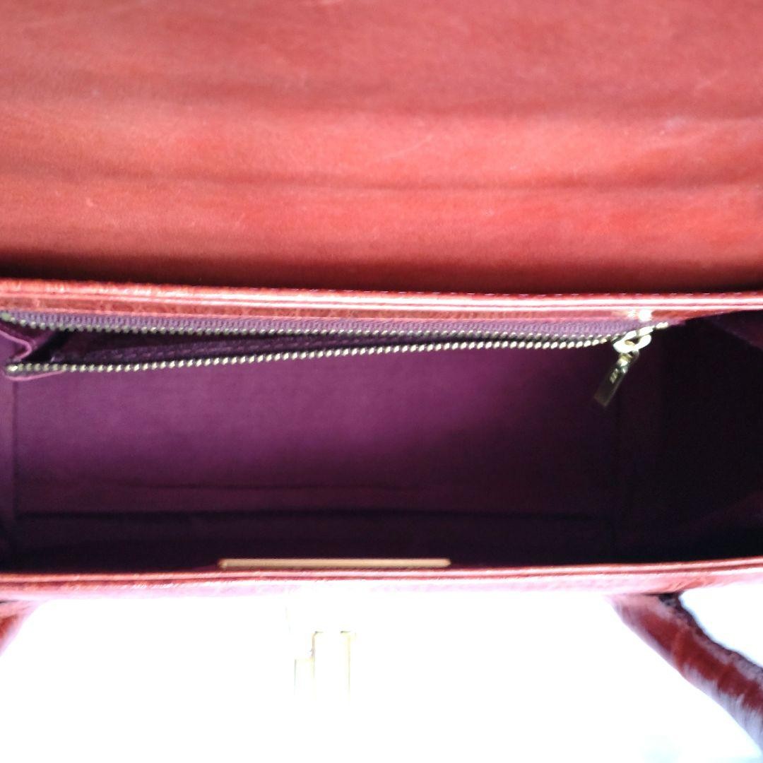 Valentino Garavani Brown Leather Box Handbag, Vintage, No Shoulder Strap Japan thumbnail 11