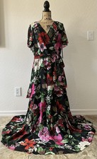 NWT Tahari Catalina Floral Women’s Maxi Dress Size 14W