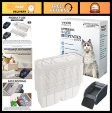 30-Pack Disposable Cat Litter Box Waste Bags, Odor-Free  Convenient Disposal