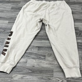 PINK Victoria&rsquo;s Secret Jogger Sweatpants Women&rsquo;s XXL Ivory Pants Leopard Logo