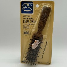 Vintage Goody Wood Grain Vented 6 Hair Brush Made USA 7105 Mini 1982 - New