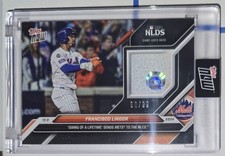 2024 Topps Now #816B Francisco Lindor Game-Used Base Relic Black /99 Mets NLDS