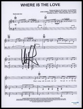 will.i.am "Black Eyed Peas" AUTOGRAPH Signed 'Where Is the Love' Sheet Music