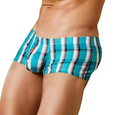 Cotton Boxer Shorts Men's Plaid Dot Print Breathable Loose Comfort Underwear