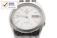 Vintage EXC Seiko 5 7S26-03H0 Automatic Watch 21J Silver From JAPAN