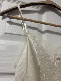 VTG Applause Lingerie Teddy Size 32/medium 80/90s White Lace Satiny