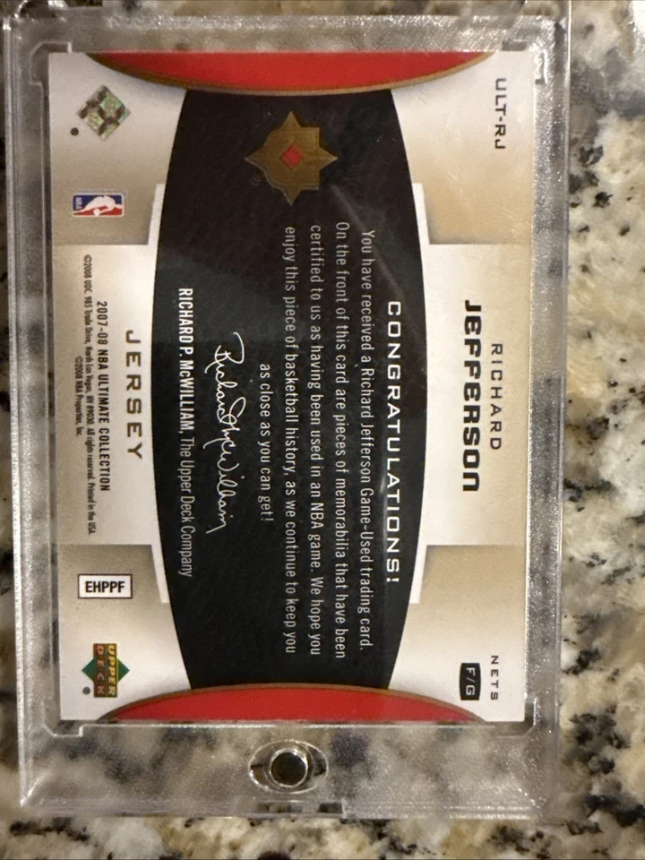 Ultimate Collection Ultimate Materials Richard Jefferson Gold 2007-08/50 Foto 2 de 2