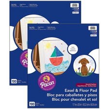 17-inch x 20-inch Easel Pad, White, 2/Pack, 2 Packs/Bundle PACMMK11200-2 