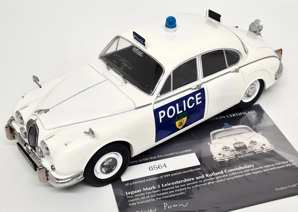 Model Icons 1/18 Jaguar Mk2 Leicestershire Rutland Police Diecast Model Car - Image 4 of 4
