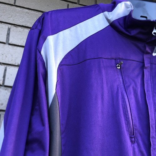 Antigua Men’s XL Windbreaker Jacket Purple Gray Los Angeles Lakers Full Zip - Picture 4 of 21