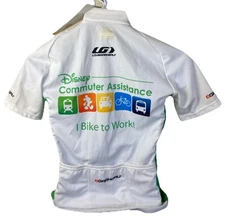 Louis Garneau Cycling Jersey White Disney Commuter Women Size Large 1/2 Zip NWT!