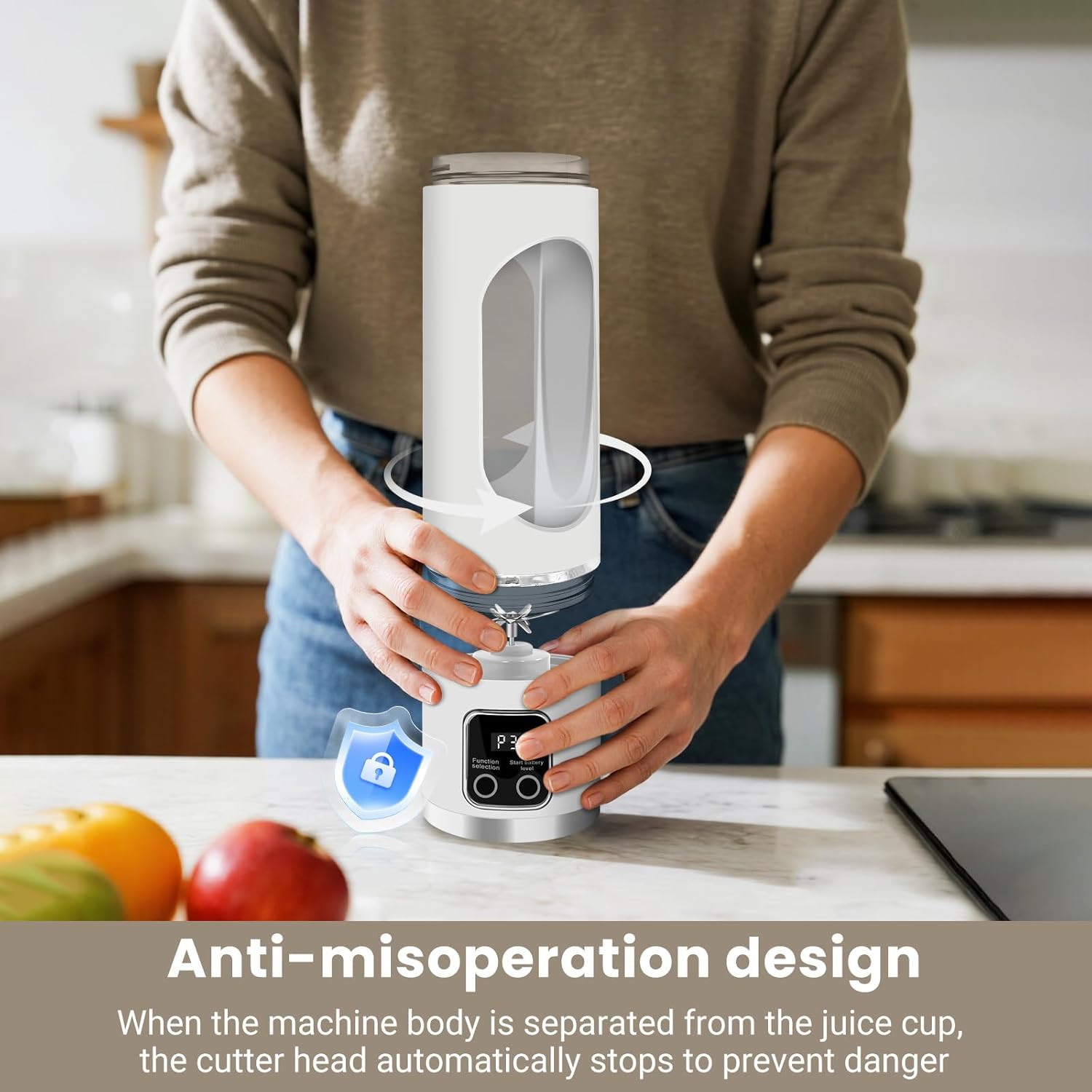 Portable Blender Personal Electric USB，500ML Portable Juicer Shakes and Smoothie