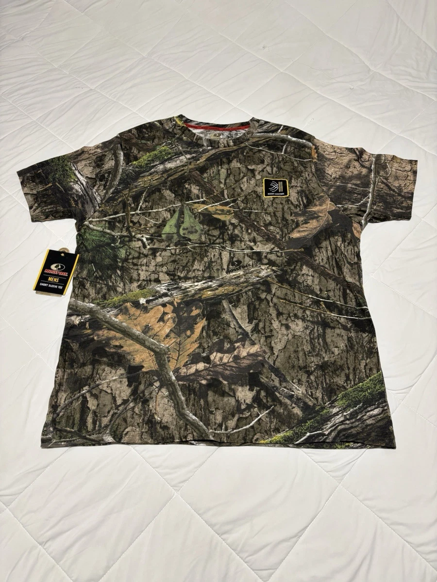 T-shirt Manches Courtes Mossy Oak Forest Floor Camo, Homme XL, Avec Poche