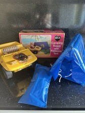 Vintage Sindy -Camping Buggy With Inflatable Tent & Sleeping Bag. Original Box.