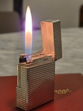 Accendino S.T. Dupont Ligne 1 PM argento – Petits Diamants – Ref. 13110 completo