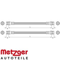2X Bremsschlauch Metzger 4110634 2 BremsschläUche Rechts Links Hinten FüR VW