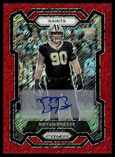 2023 Panini Prizm Red Shimmer Auto Bryan Bresee RC 02/35 #372