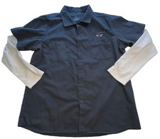 Yamaha Motorcycles Shirt Men's XL Button-Up Mechanic/Work Retro Graphic