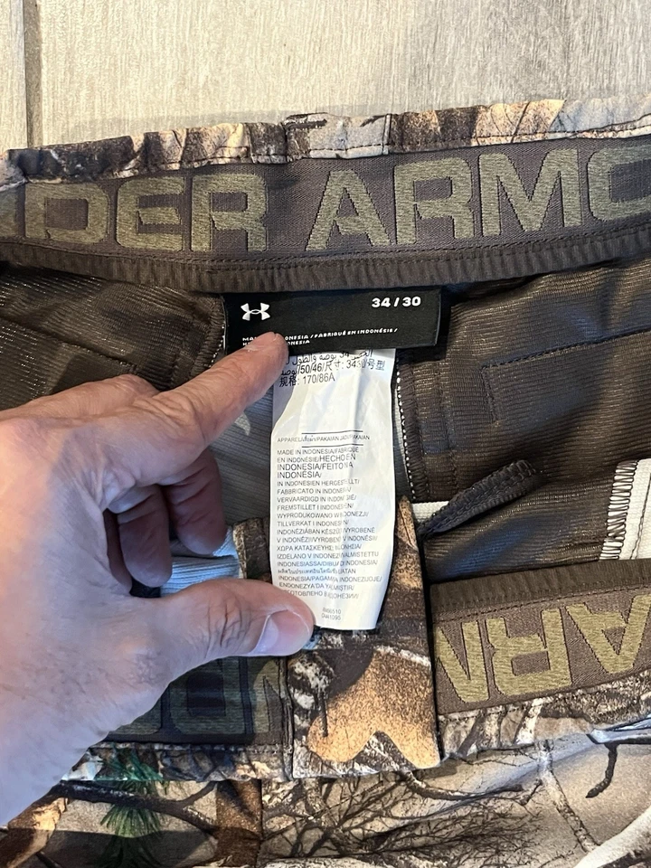 Under Armour UA Storm Camo Pants Men 34x30 True Early Season Kit Forest Realtree - Image 2 of 4