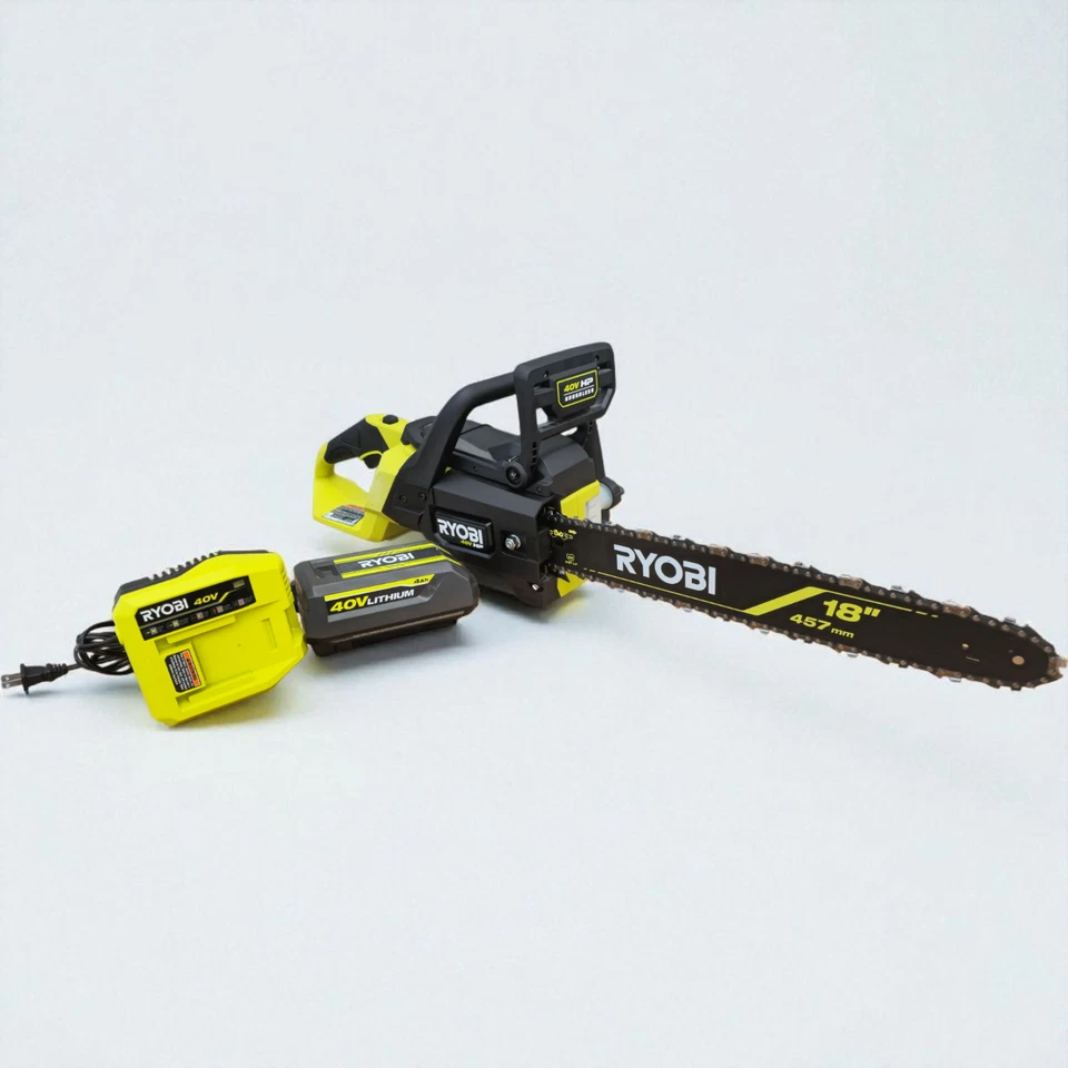 Motosierra RYOBI RY40HPCW01 40V HP sin escobillas 18", con batería 4ah y cargador Foto 2 de 4