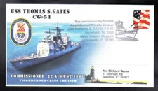 Guided Missile Cruiser USS THOMAS GATES CG-51 KSC Cachets LDC Naval Cover A7419