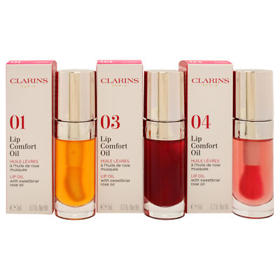 2 Pack Lip Comfort Oil Collection by Clarins for Women - 3 Pc Kit