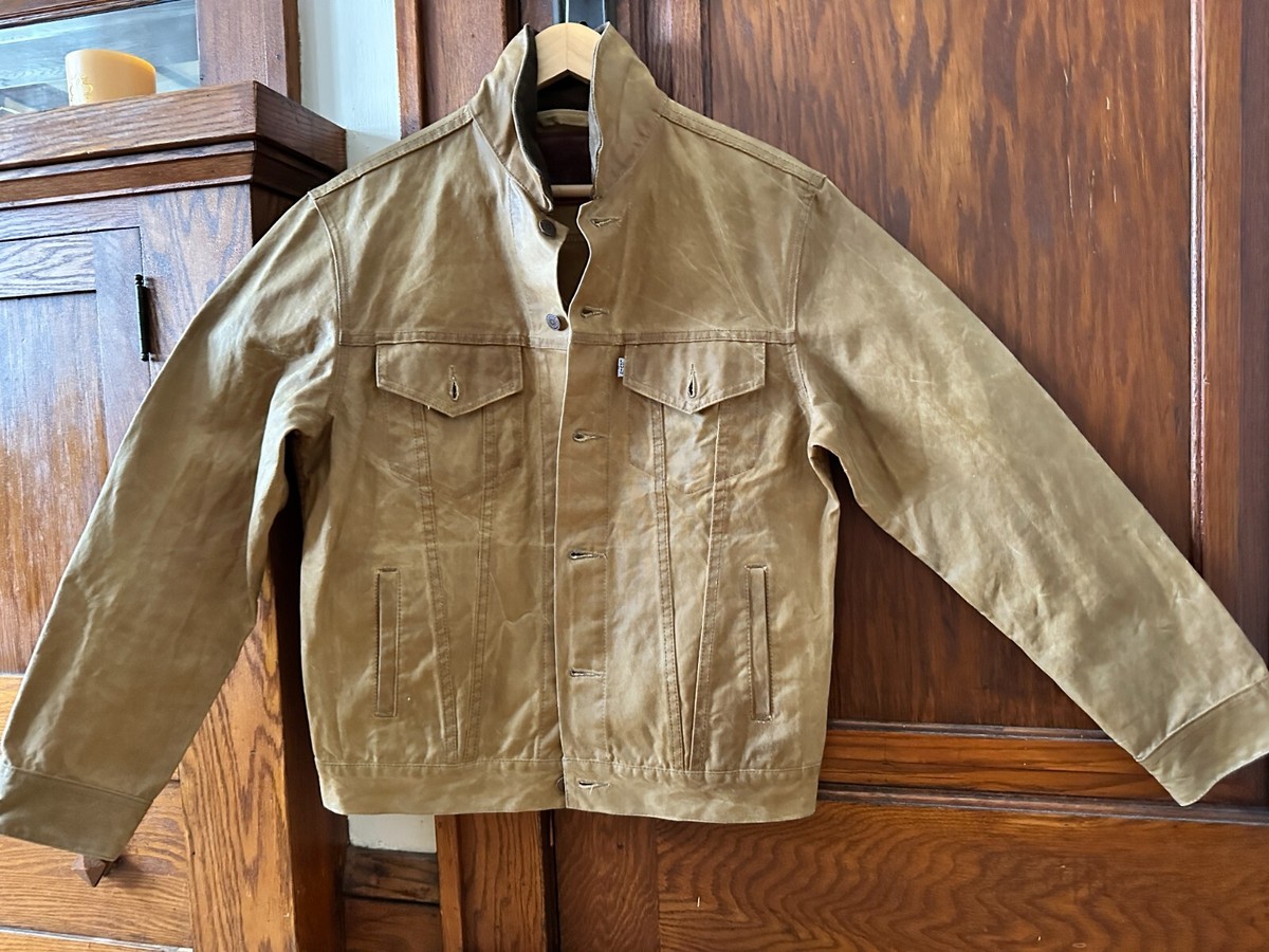 Filson x Levi's Oil Finish Trucker Jacket, Large, Made in Filson x Levi's Oil Finish Trucker Jacket, Large, Made in