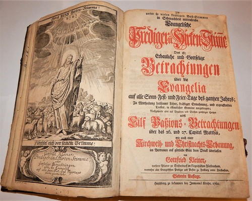 Antiquarisches Buch PREDIGER u. HIRTENSTIME 1760 deutsch 670 Seiten - Bild 6 von 12