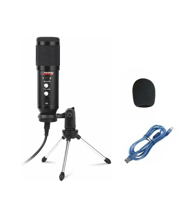 AUDIODESIGN PRO PA MC USB2 MICROFONO USB DA STUDIO A CONDENSATORE CON ACCESSORI