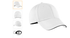Nike 333115 Dri-FIT Mesh Swoosh Flex Sandwich Cap WHITE Size M/L