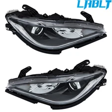 LABLT Right+Left Headlights HID W/LED DRL Black For 2017-2020 Chrysler Pacifica
