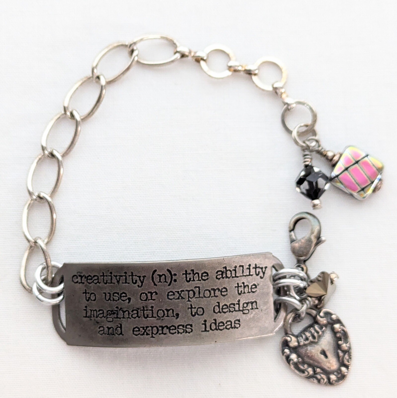 Creativity Bangle Bracelet Inspirational Word Art… - image 3