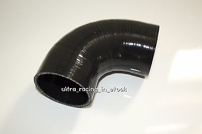 45 Degree Silicone Hose 35mm 1 3/8" 1 3/8 inch Racing Elbow Coupler Pipe Black