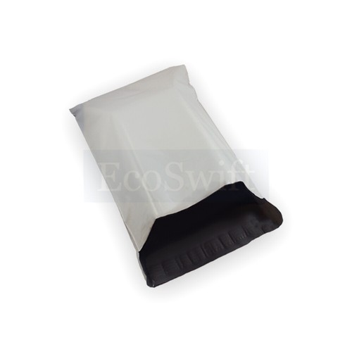 15 7.5x9.5 ECOSWIFT WHITE POLY MAILERS SHIPPING ENVELOPES SEALING BAGS 2.35 MIL - Picture 2 of 5