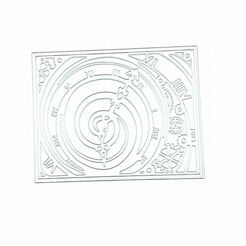 Vintage Clock Background Metal Cutting Dies Scrapbooking Card Decoration DIY F - Picture 6 of 9