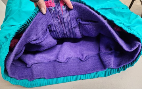Cabin Creek Womens 1X Snap Full Zip Windbreaker Warm Jacket Teal 80's 90's Style - Picture 13 of 19