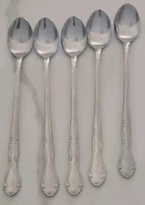 Vollrath Tea Spoons Stainless Steel Lot Of 5 Flower Scalloped Edge Japan