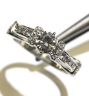 GIA 14k white gold .87ct round diamond engagement ring 3.6g estate vintage 5.5 — photo 9