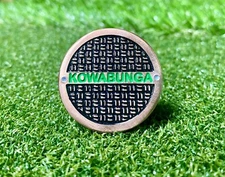 Kowabunga Custom golf ball marker!! Handmade, Copper, 1.5”, Durable!