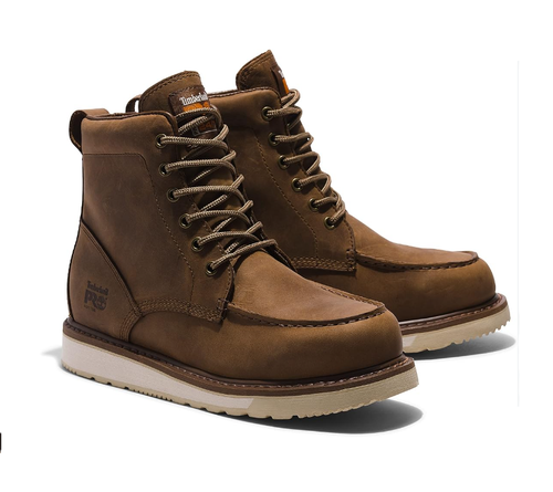 Timberland PRO Men's Soft Wedge 6" MOC Toe Boots Brown A5SXH i