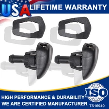 2Pc Car Auto Window Windshield Washer Spray Wiper Sprinkler Nozzle Universal Jet