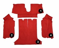 ACC 84-87 CORVETTE COUPE REAR MOLDED CARPET RUG 4 PCS - CHOOSE COLOR