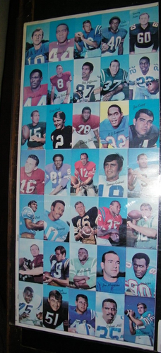 1970 TOPPS SUPER FOOTBALL SET UNCUT SHEET, NAMATH, SIMPSON,COMPLETE,ALL 35 CARDS - Picture 12 of 12