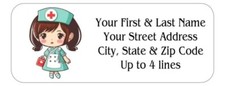 150 Nurse Medical Mailing Return Address Labels Personalized 1 x 2 5/8 in.