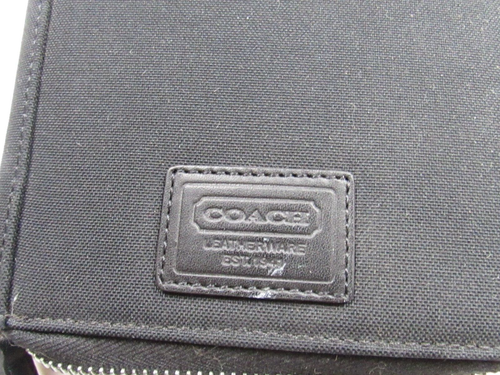 Coach Large Womens Credit Card Cash Coin Wallet Black Accents - Picture 6 of 9