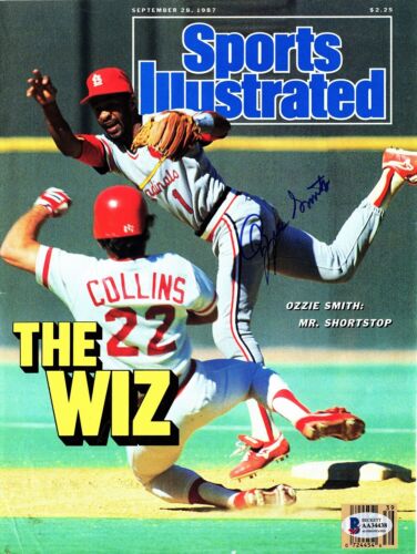 Ozzie Smith Signed Sports Illustrated Magazine Cover Only SI 9/28/87 BECKETT BAS - Picture 1 of 2