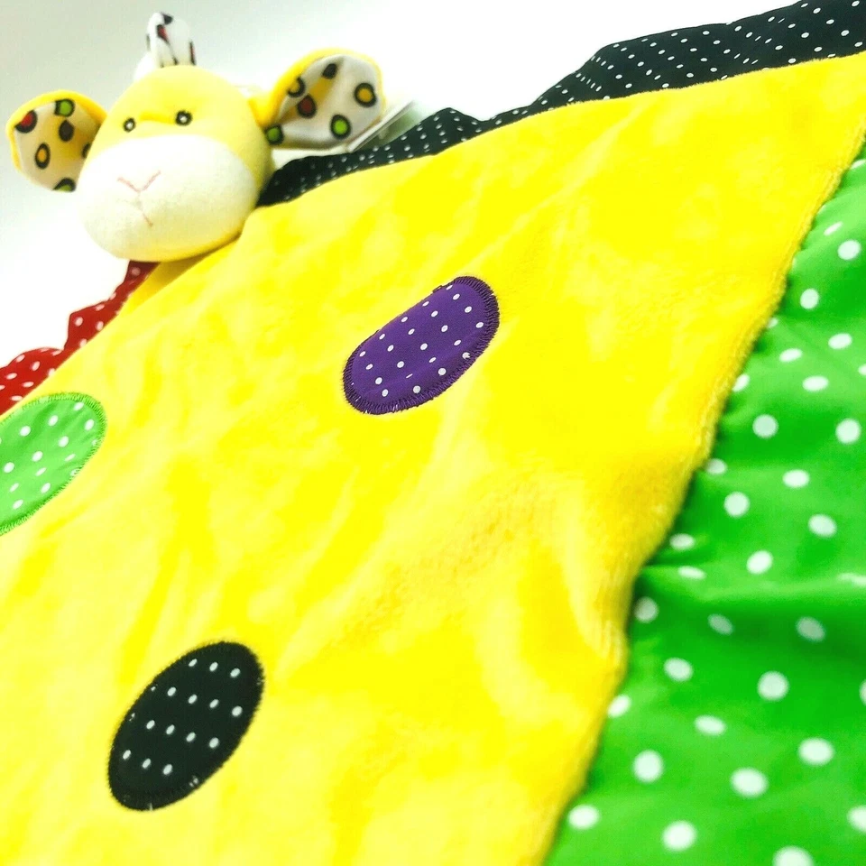 Baby Ganz Lookie Loos Girafa Lovey Segurança Blankie Amarelo Mini Cobertor Novo com etiquetas - Imagem 4 de 4