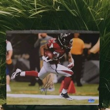 DEVONTA FREEMAN ATLANTA FALCONS signed 8 X 10 PHOTO + TOP LOADER & RCA COA 