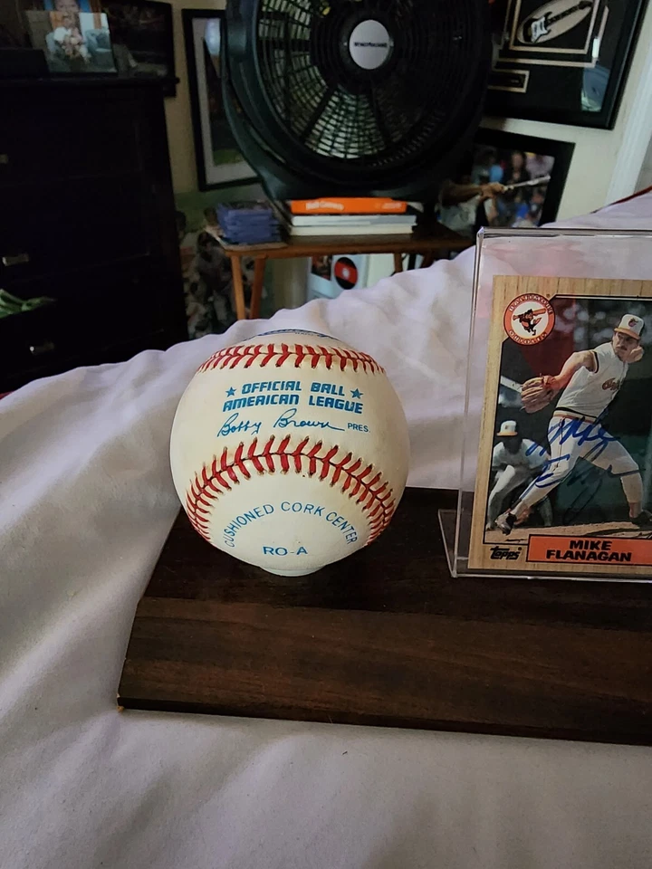 Orioles Mike Flanagan Autografiado Oficial Liga Americana de Béisbol y... Foto 4 de 4