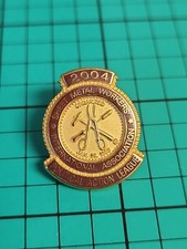 Vtg 2004 Sheet Metal Worker Political Action League Gold Tone Lapel Pin Hat Pin